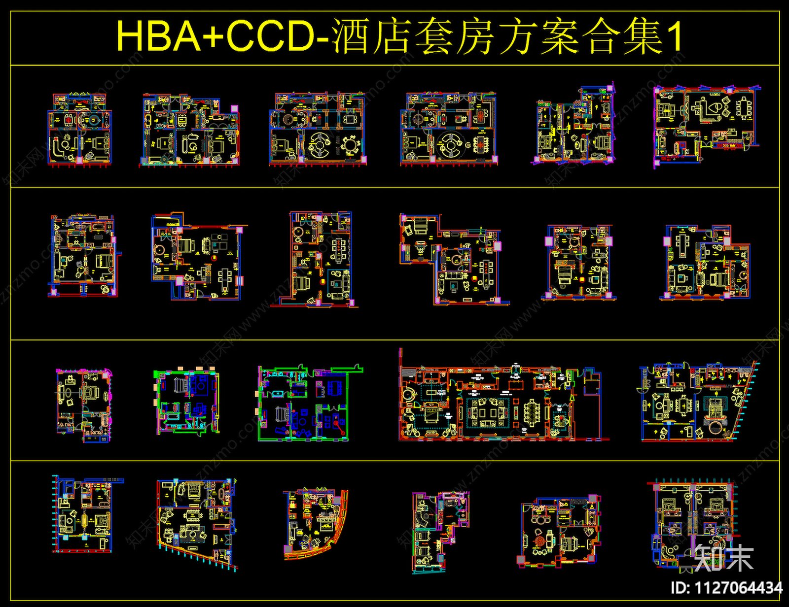 酒店cad施工图下载【ID:1127064434】