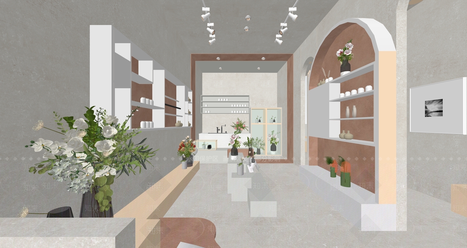 现代花店SU模型下载【ID:1127076194】