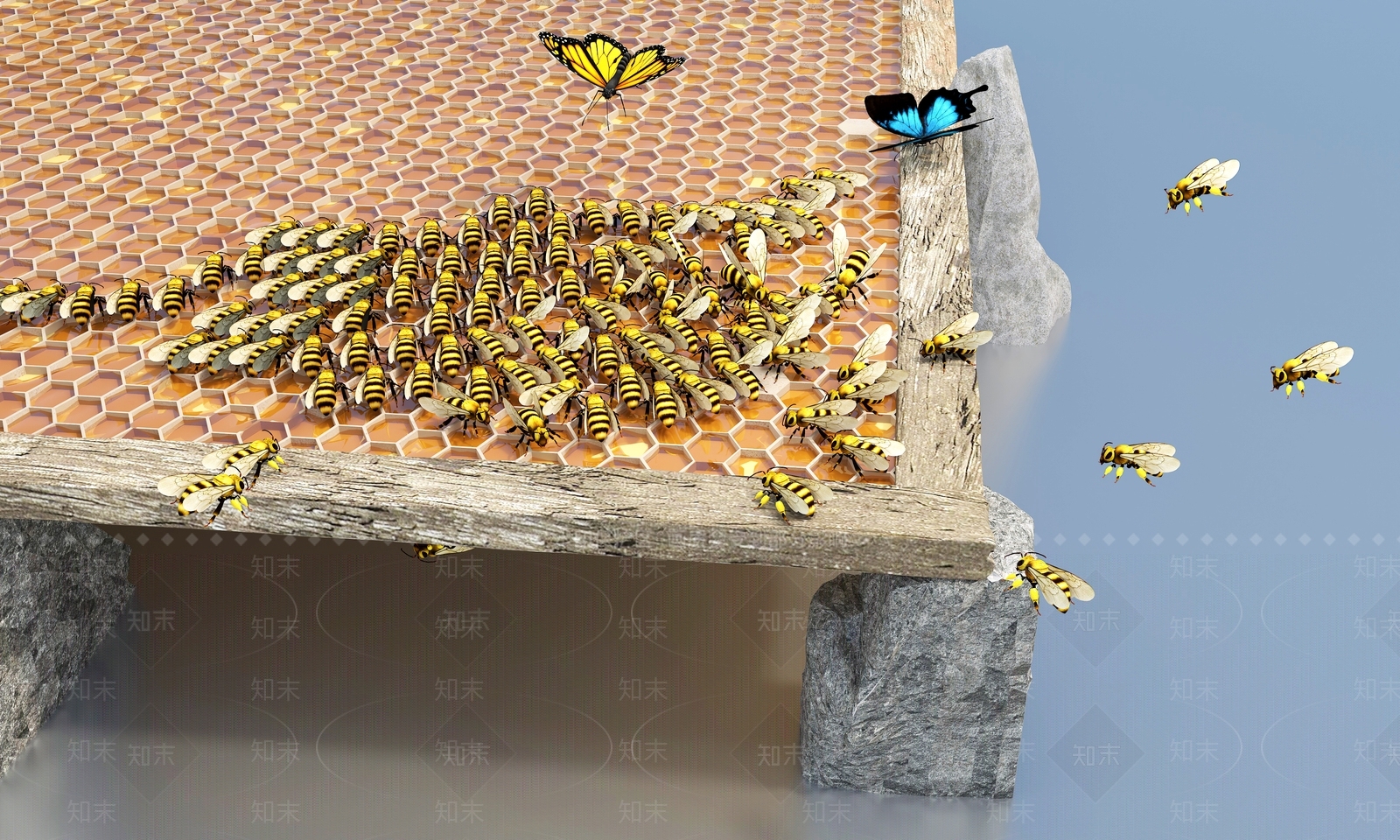 蜜蜂3D模型下载【ID:1127078374】