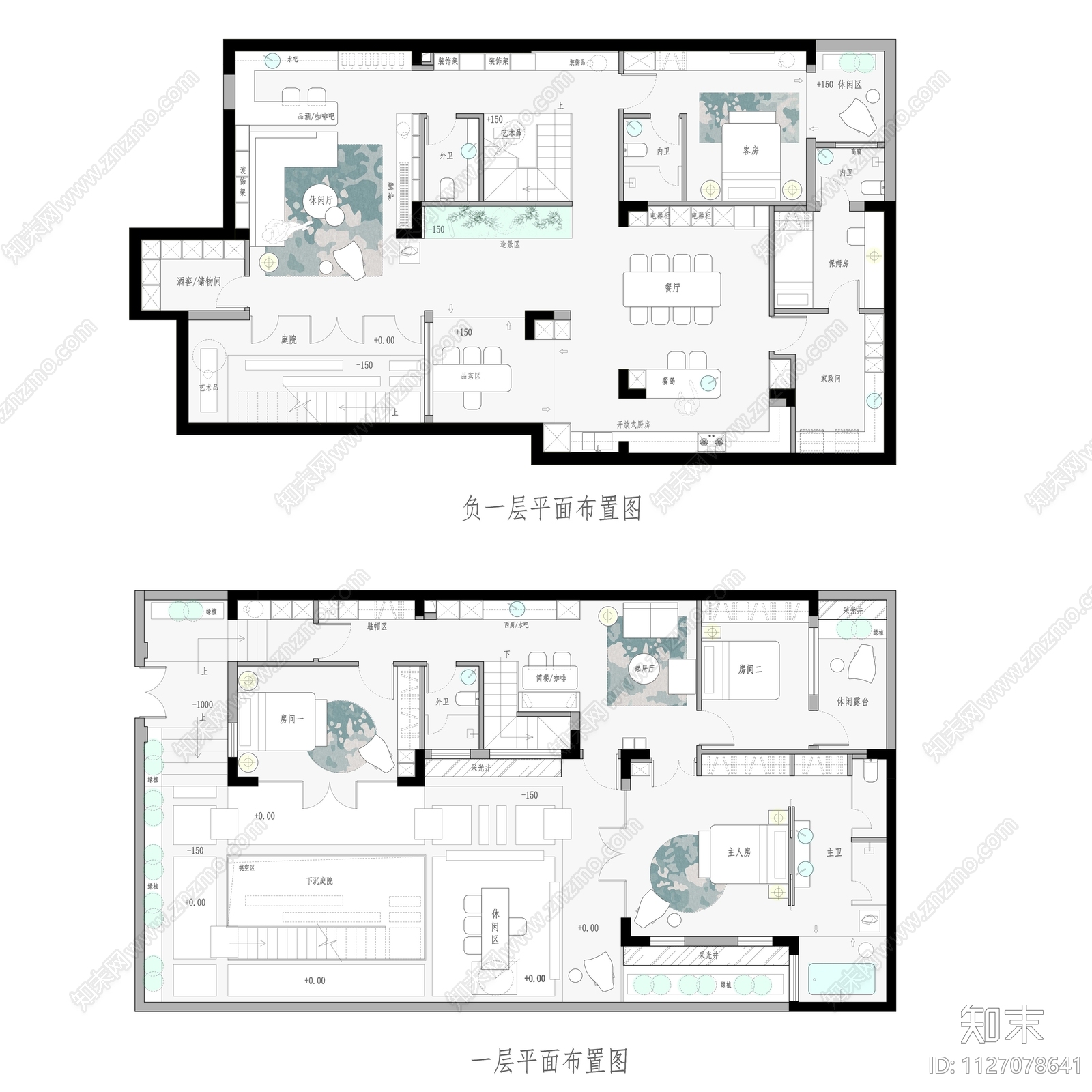 400平合院别墅施工图下载【ID:1127078641】