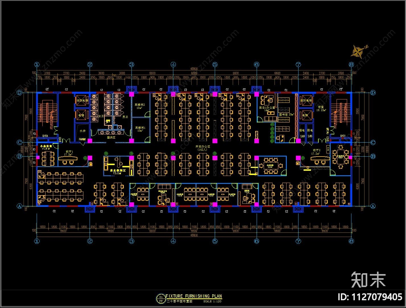 教育机构全套效果图cad施工图下载【ID:1127079405】