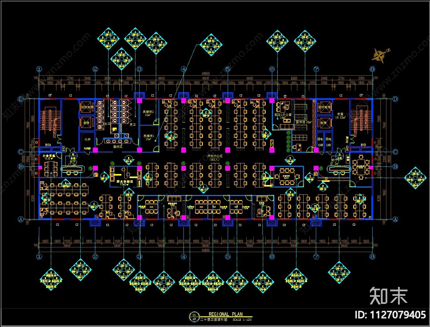 教育机构全套效果图cad施工图下载【ID:1127079405】