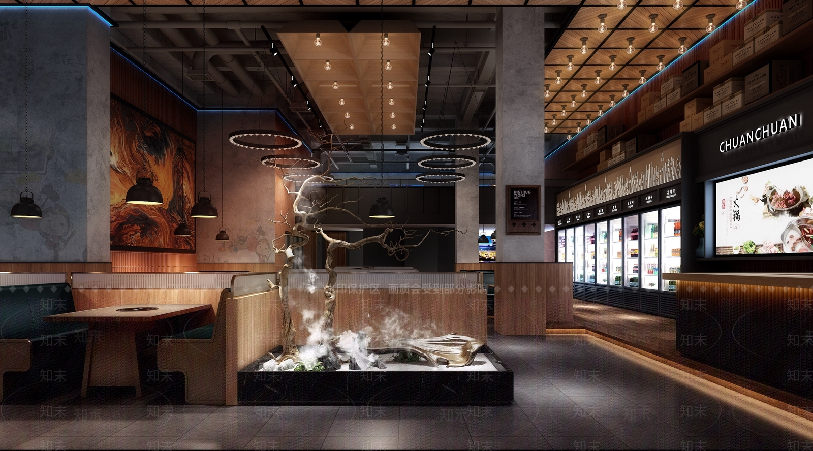 工业风火锅店3D模型下载【ID:1127085463】