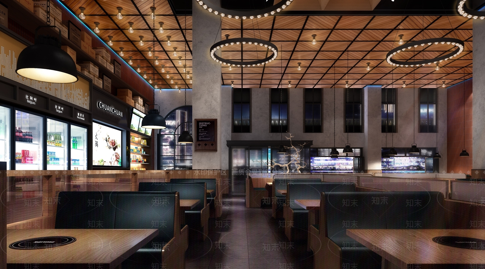 工业风火锅店3D模型下载【ID:1127085463】