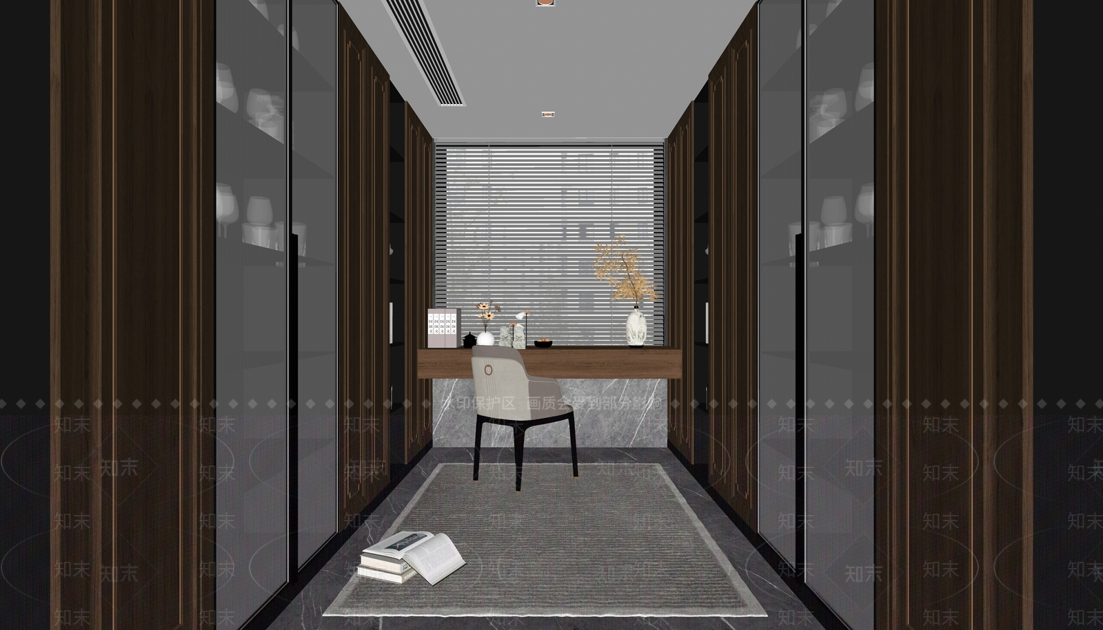 新中式衣帽间SU模型下载【ID:1127095701】