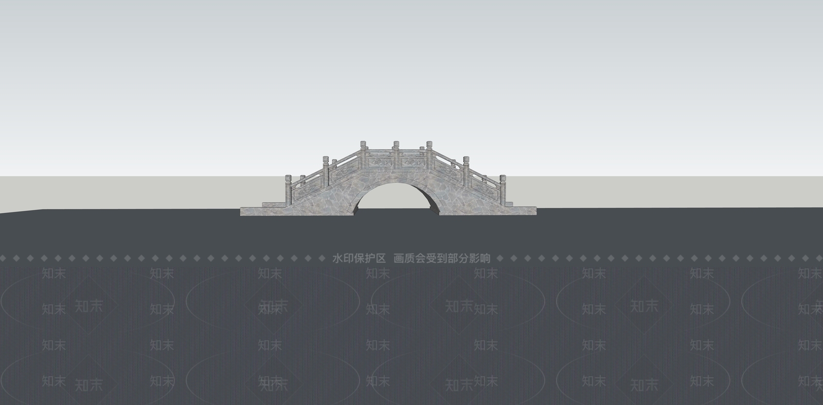 现代景观桥SU模型下载【ID:1127097894】