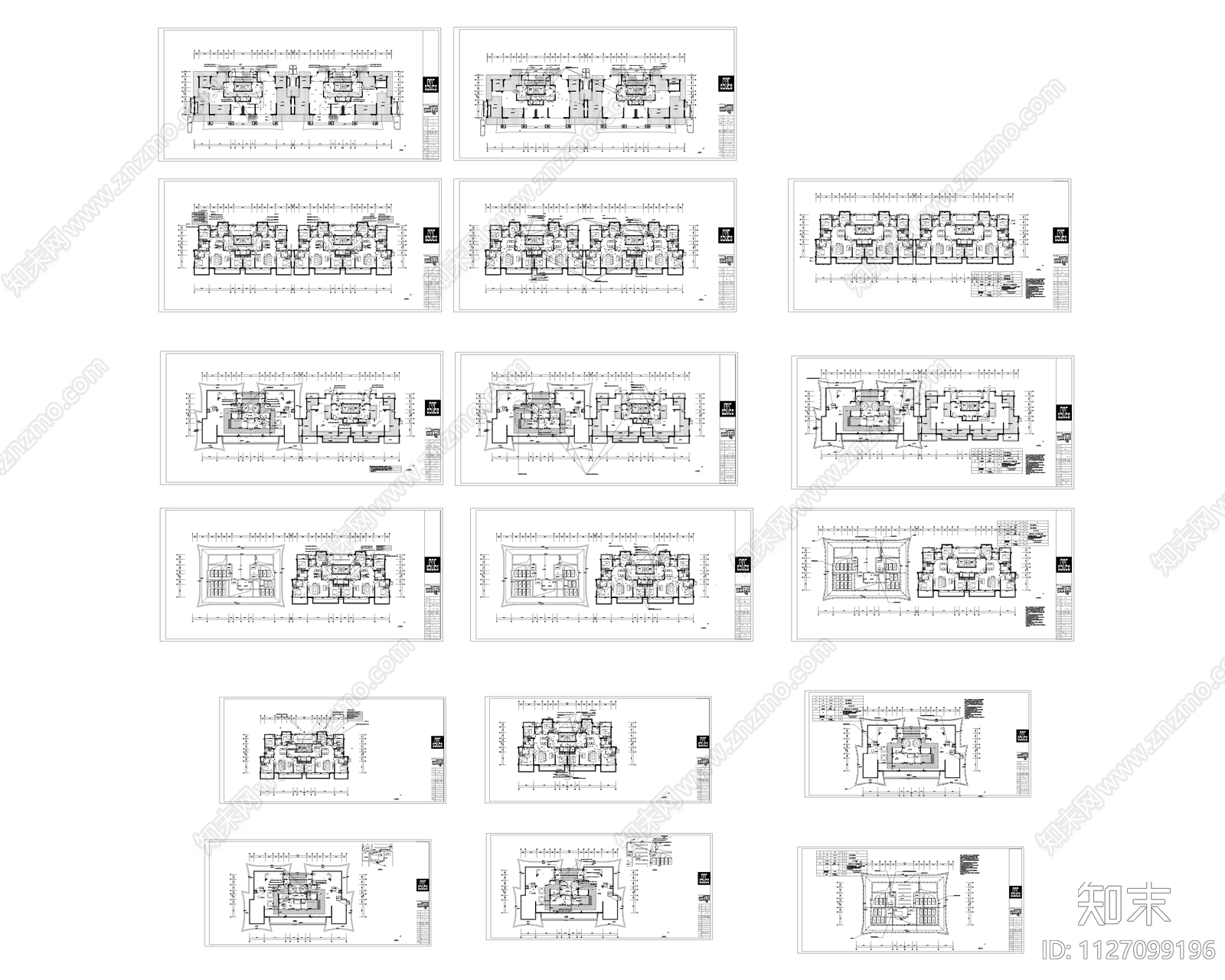 现代住宅标准层弱电竣工图cad施工图下载【ID:1127099196】