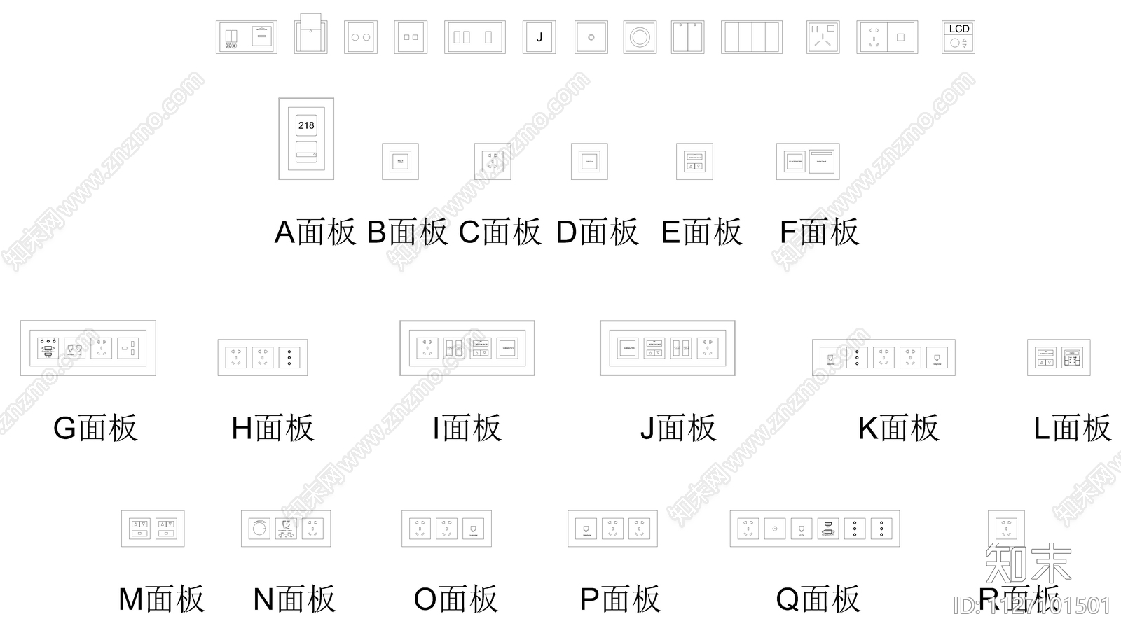 现代简约cad施工图下载【ID:1127101501】