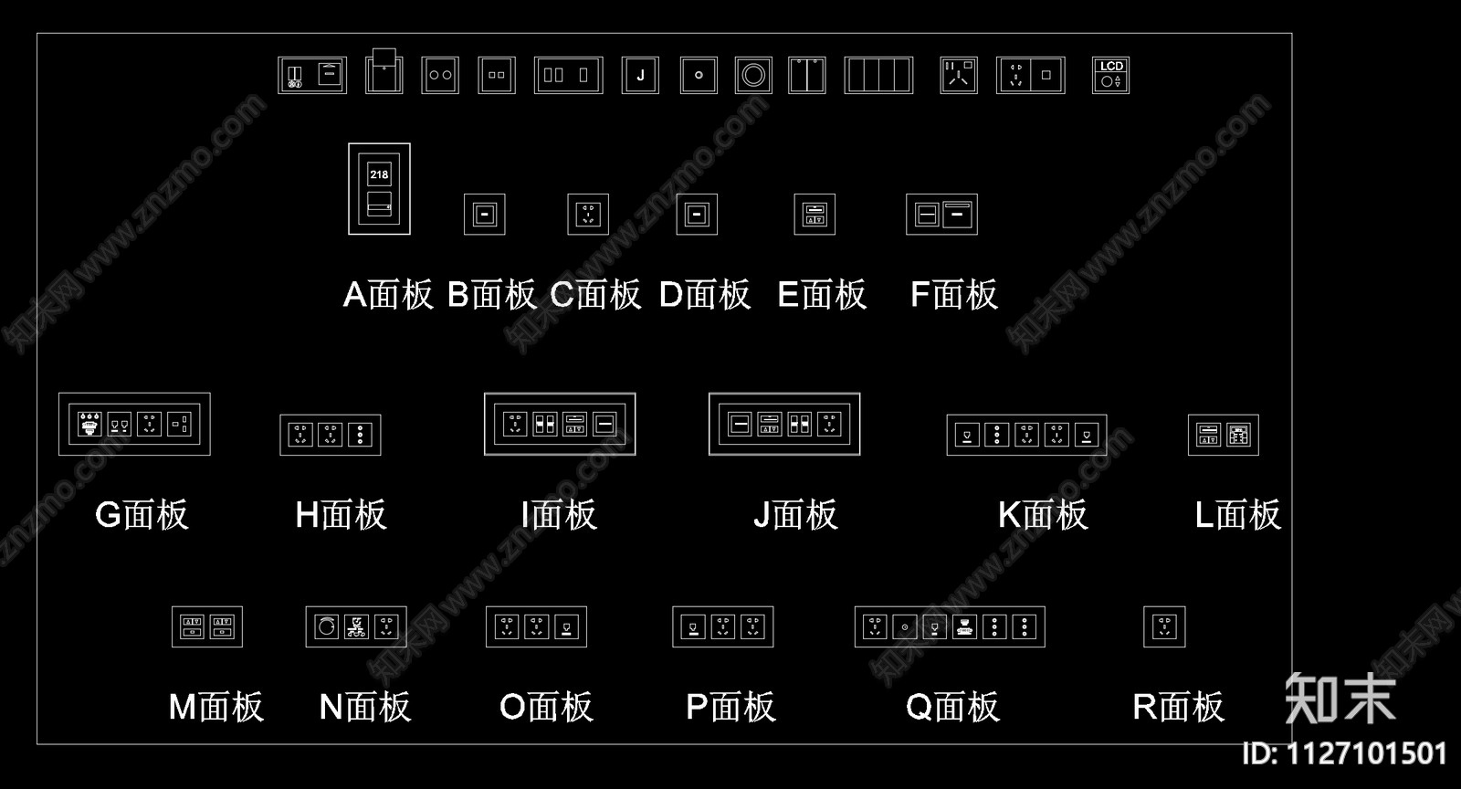 现代简约cad施工图下载【ID:1127101501】