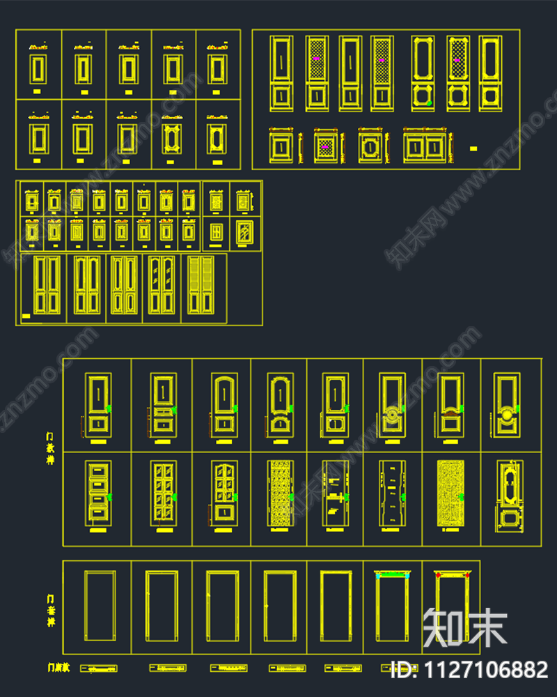 欧式门cad施工图下载【ID:1127106882】