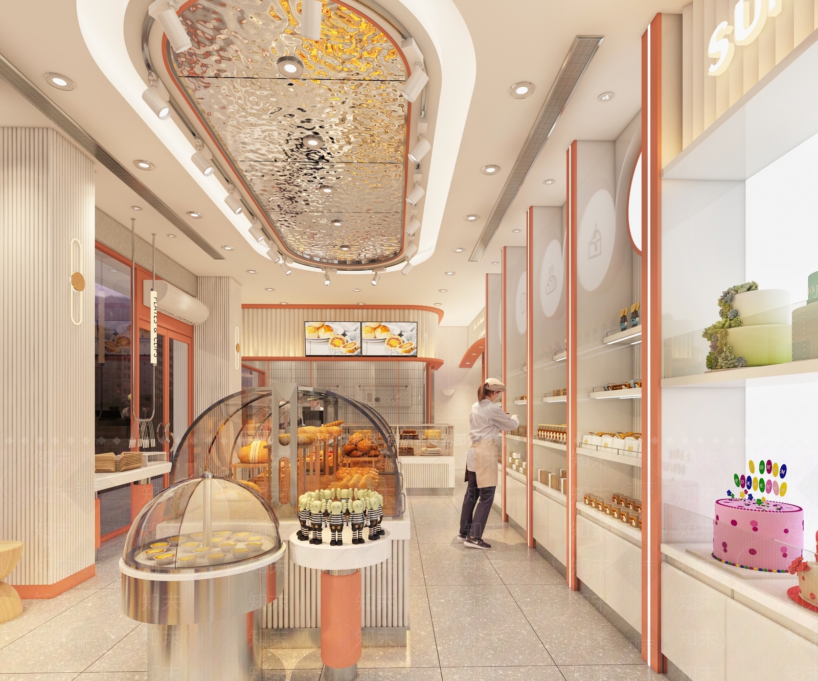 现代甜品面包店3D模型下载【ID:1127110486】