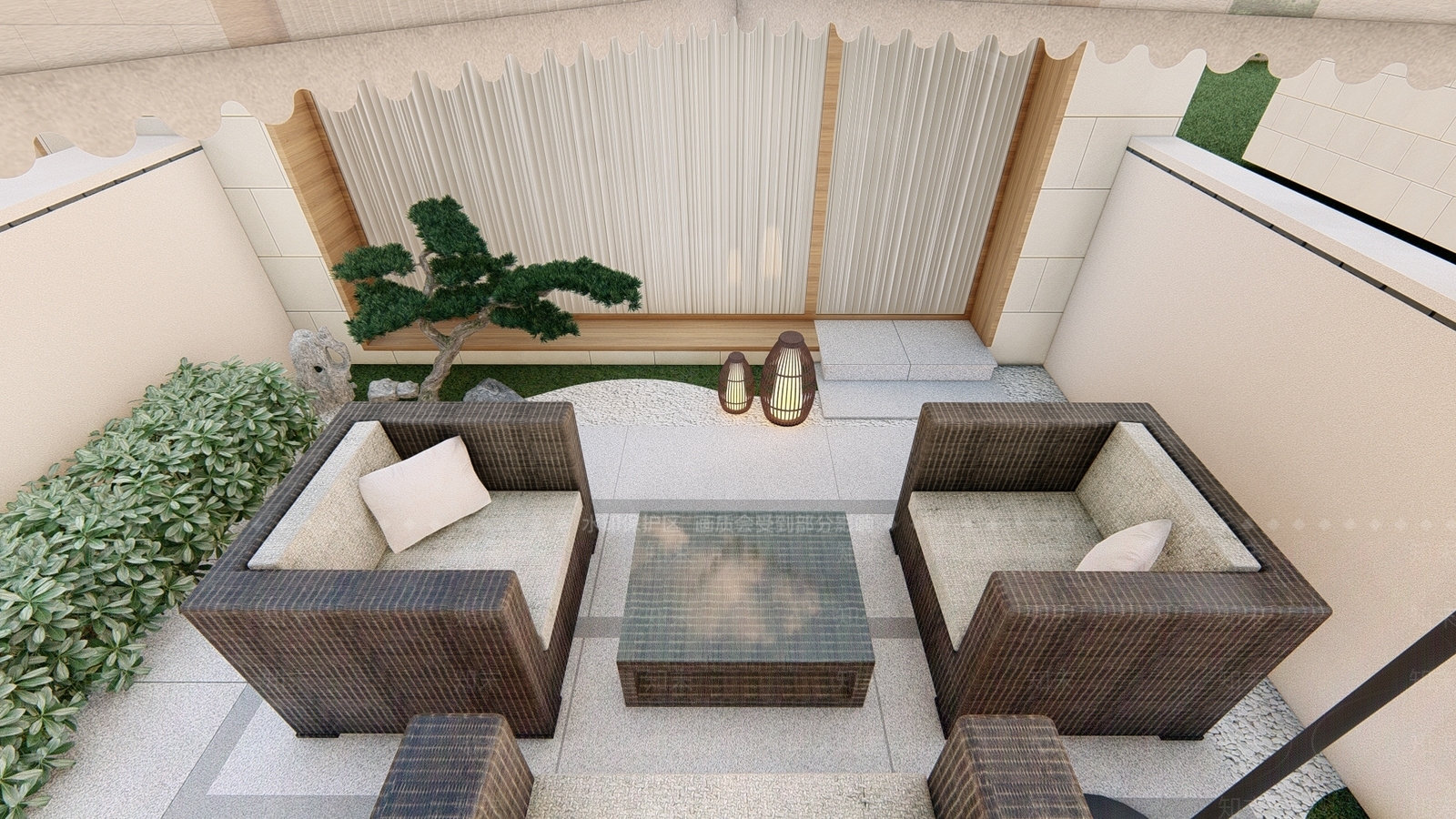 现代屋顶花园SU模型下载【ID:1127117828】