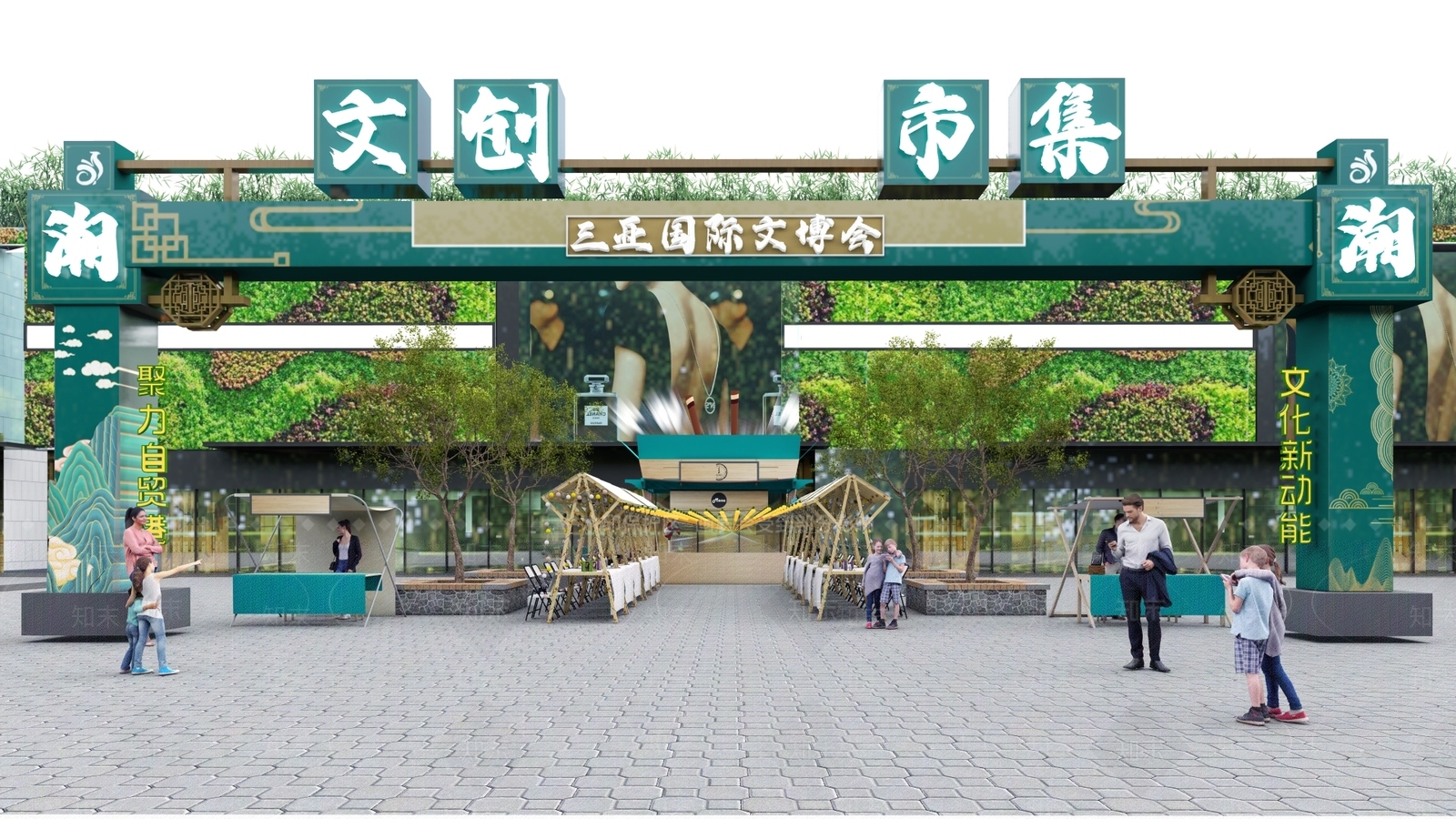 现代集市摊位SU模型下载【ID:1127121391】