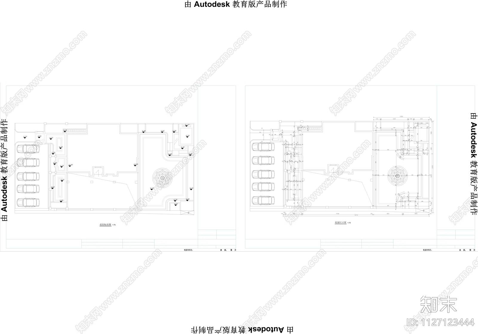 欧式花园庭院景观cad施工图下载【ID:1127123444】