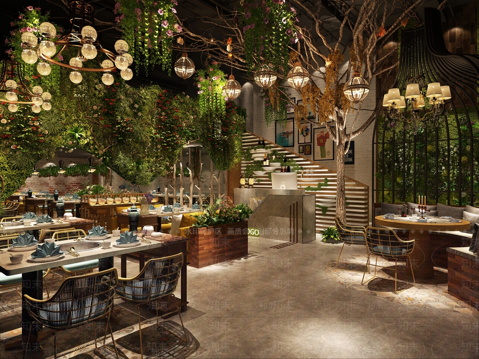 现代火锅店3D模型下载【ID:1127123574】