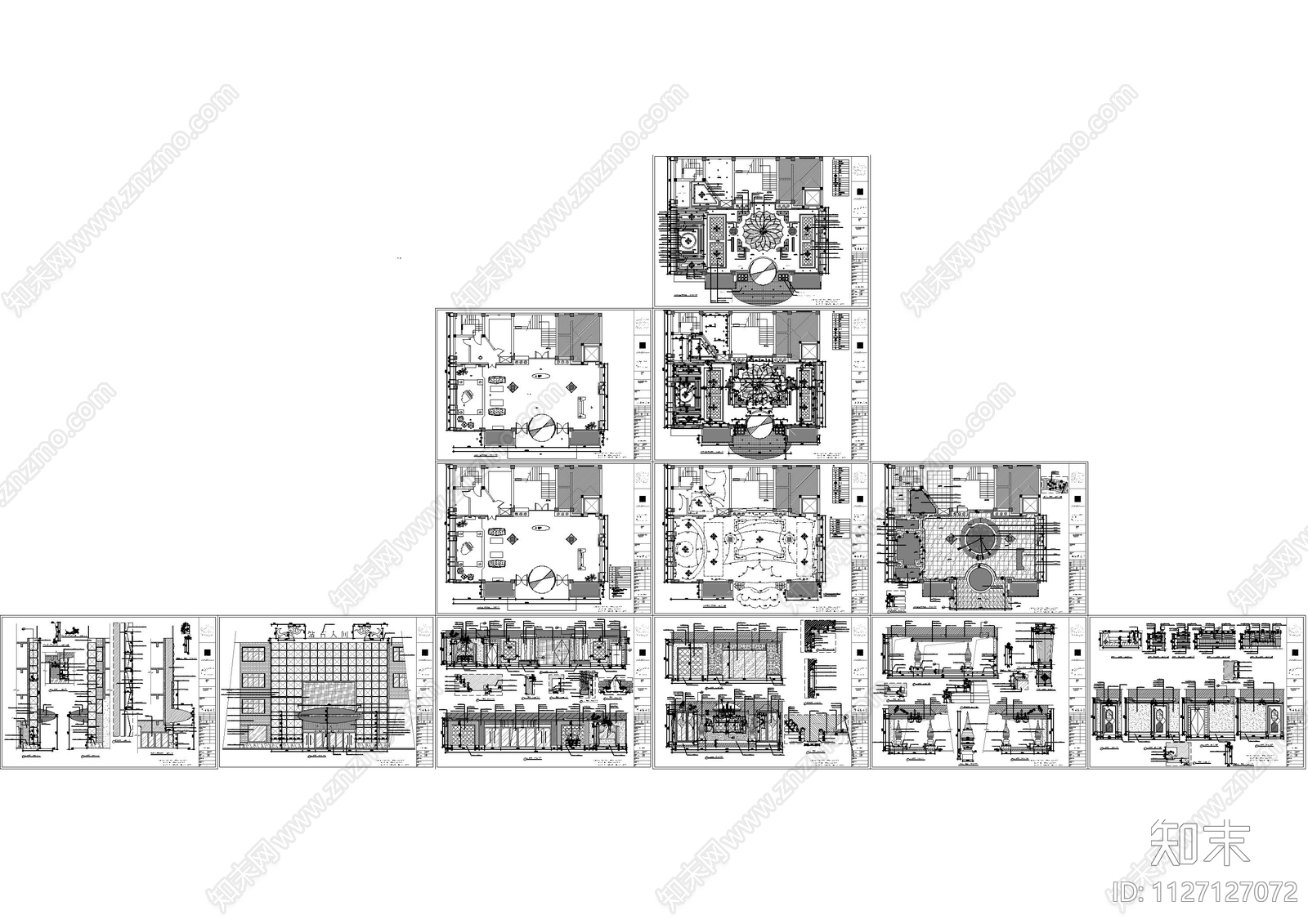 KTV大堂cad施工图下载【ID:1127127072】