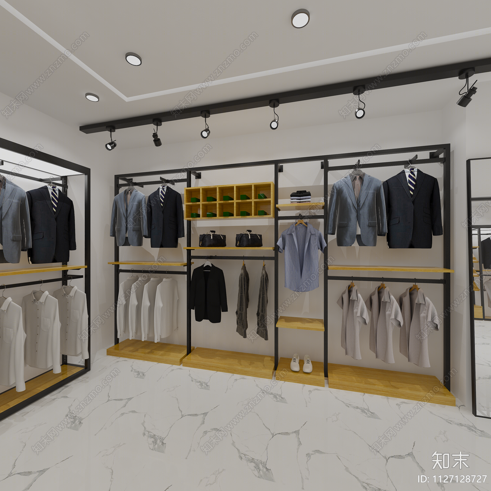 现代男士服装店3D模型下载【ID:1127128727】