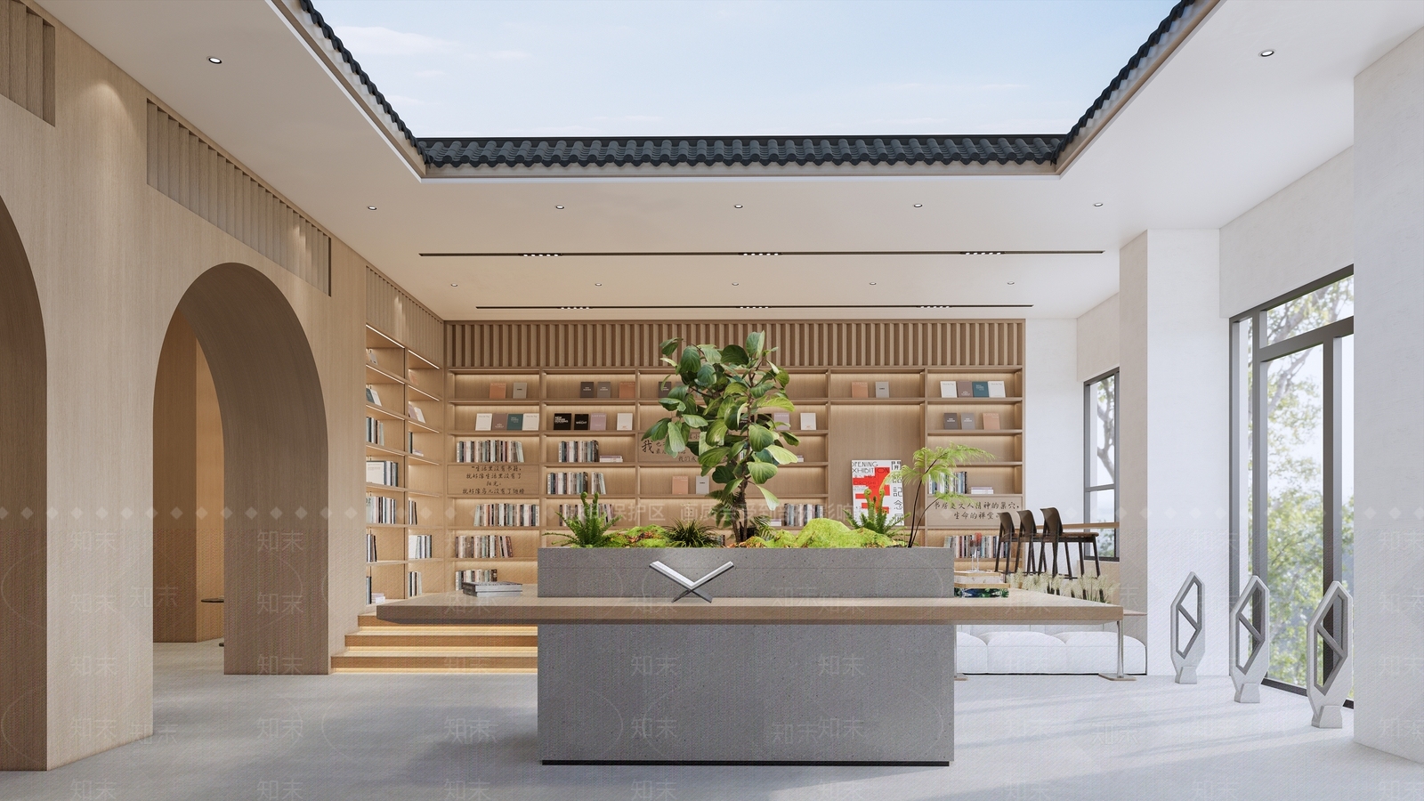 现代书店SU模型下载【ID:1127128633】