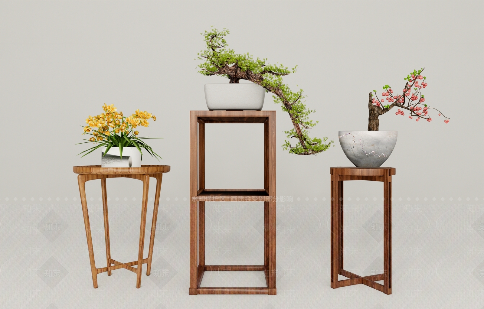 新中式架子SU模型下载【ID:1127135993】
