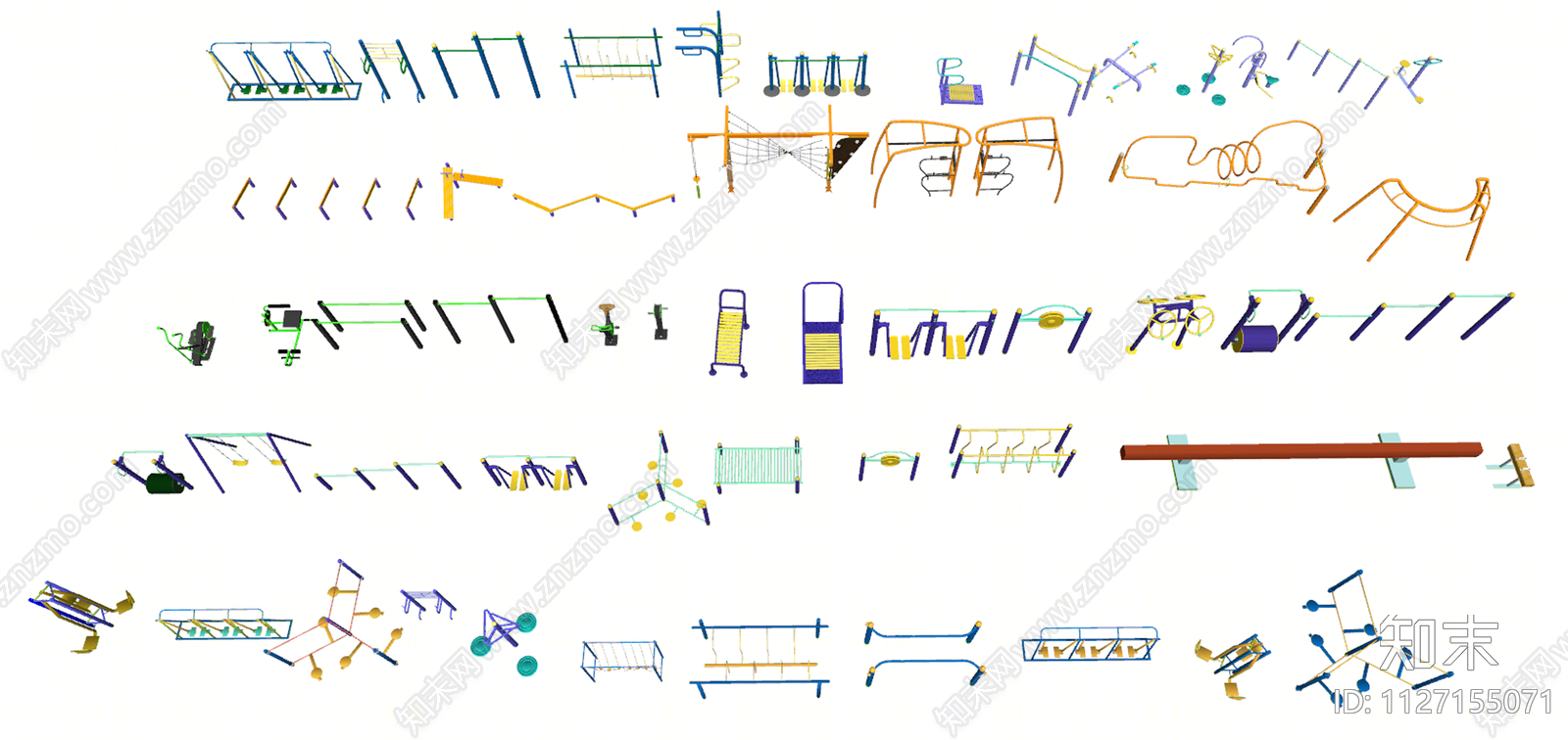 健身器材户外设施儿童健身设施SU模型下载【ID:1127155071】