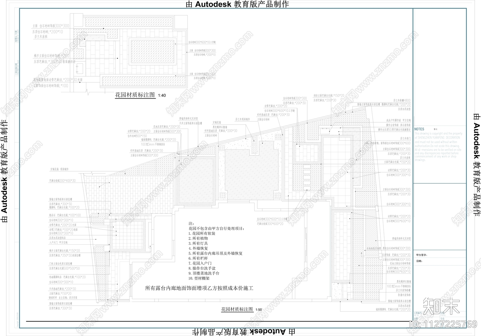 欧式花园庭院施工图cad施工图下载【ID:1127225769】