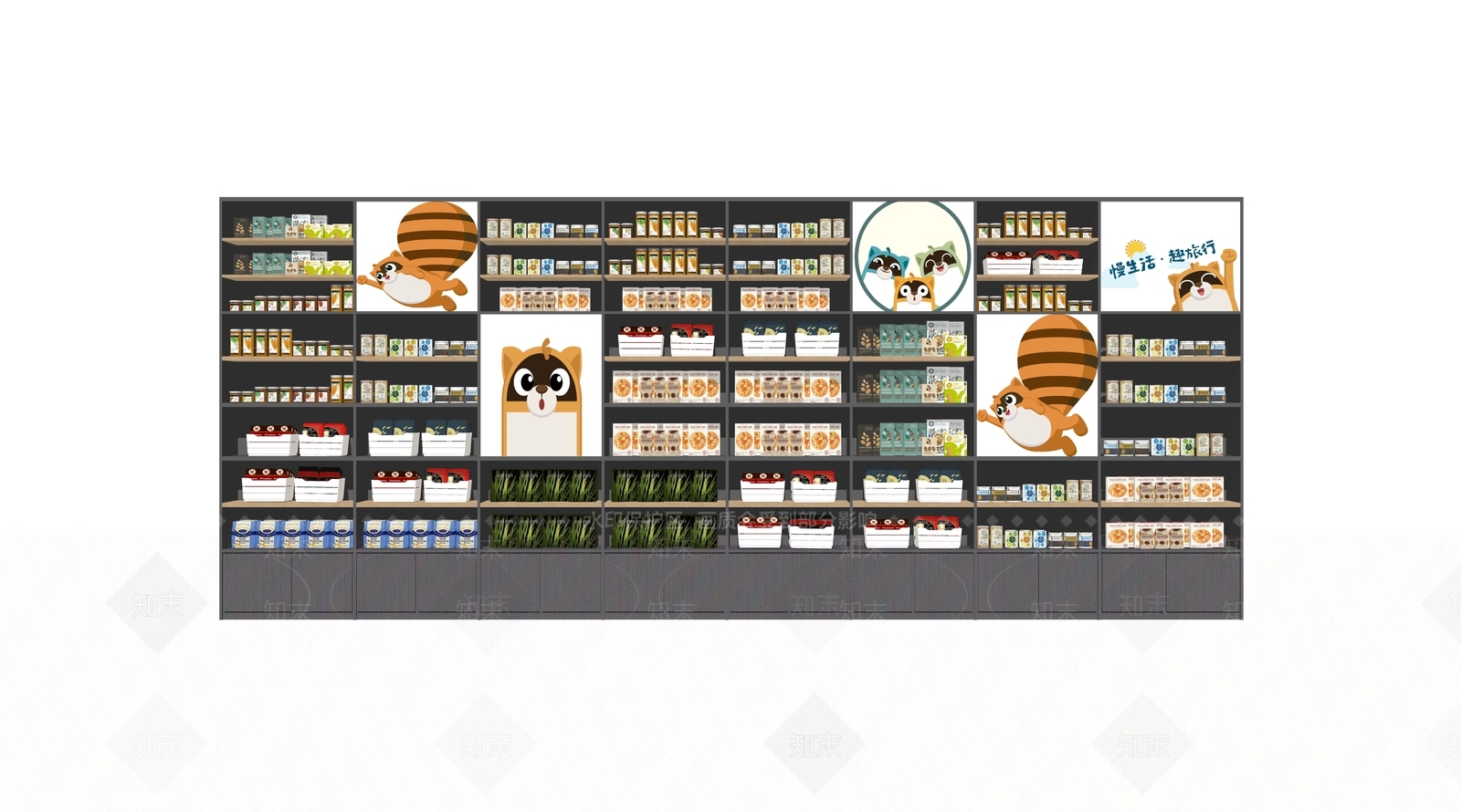 现代超市商品货架SU模型下载【ID:1127156917】
