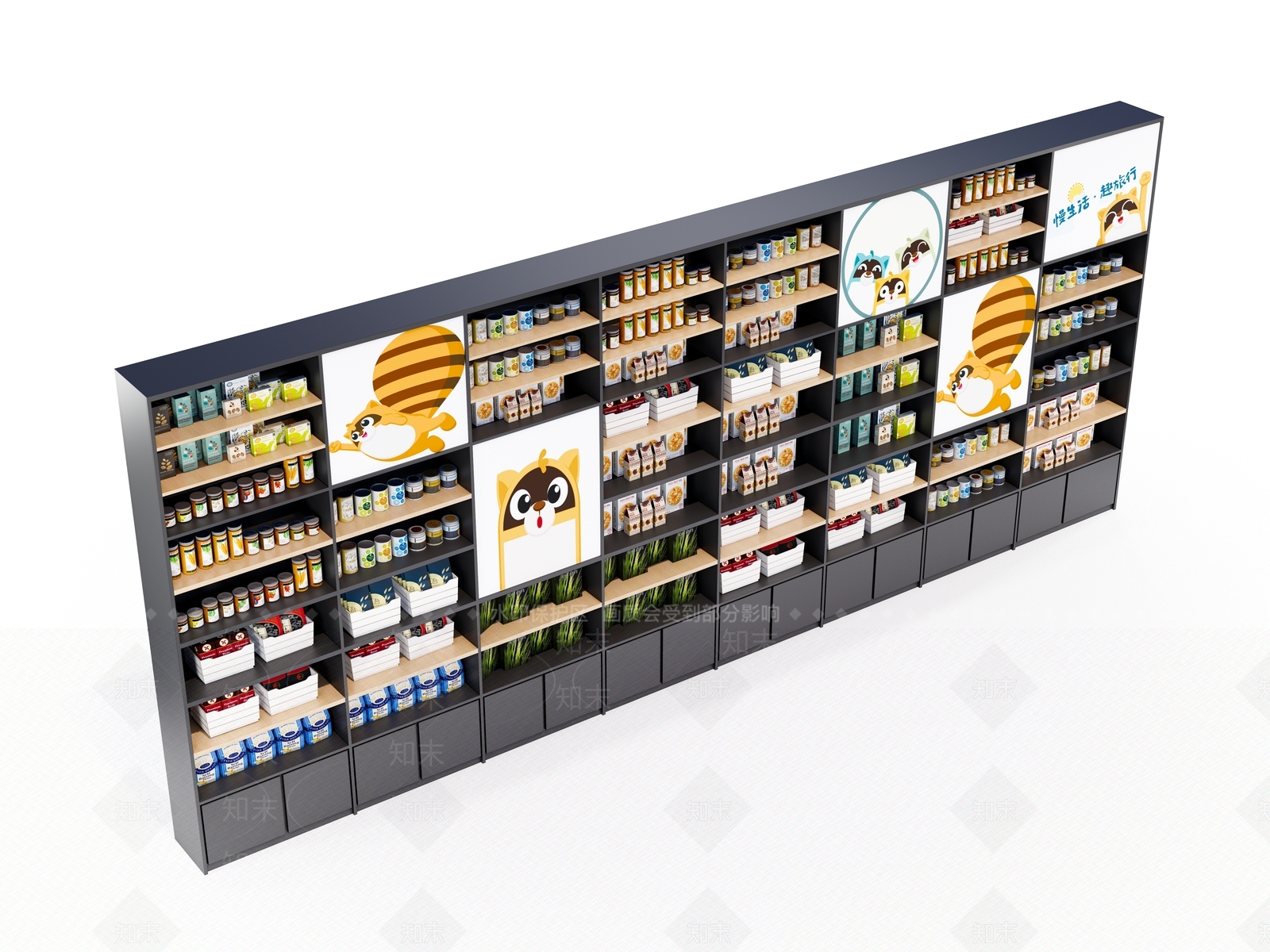 现代超市商品货架SU模型下载【ID:1127156917】