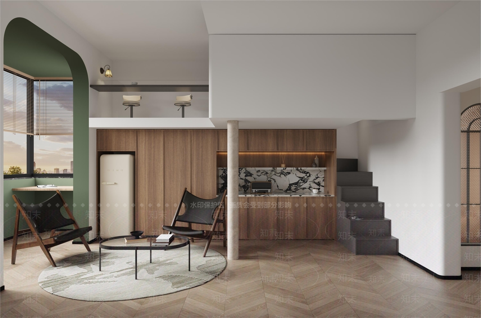 侘寂单身公寓3D模型下载【ID:1127158306】