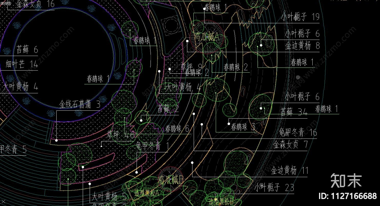 现代简约宁波太平鸟总部大楼中庭景观施工图下载【ID:1127166688】