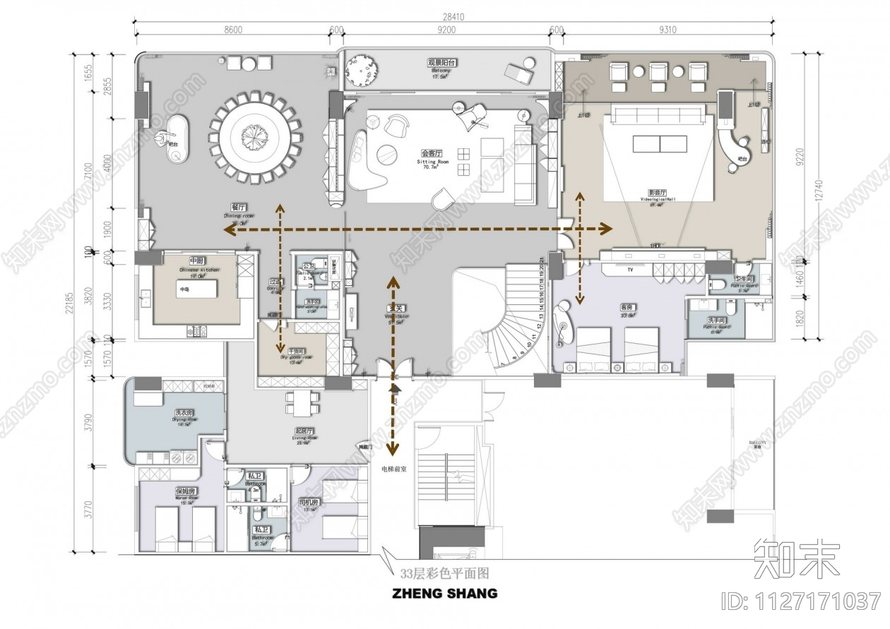 皇家海景豪宅会所施工图施工图下载【ID:1127171037】