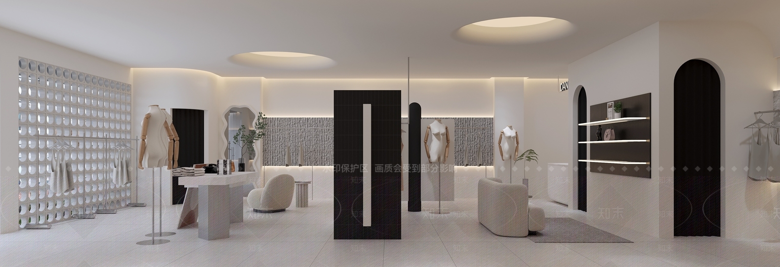 侘寂风服装店3D模型下载【ID:1127174440】