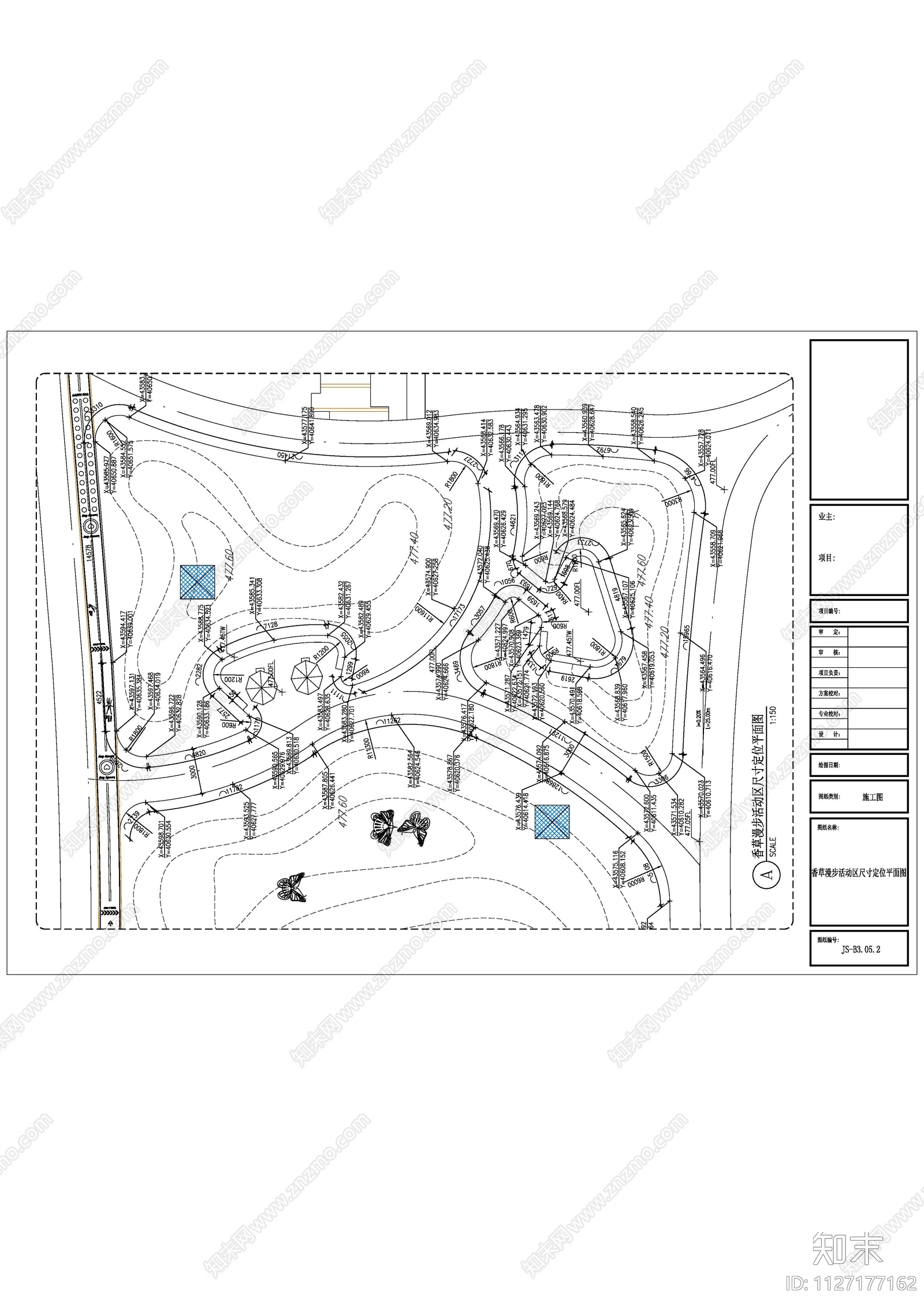 新古典居住区景观土建硬景总图详图cad施工图下载【ID:1127177162】