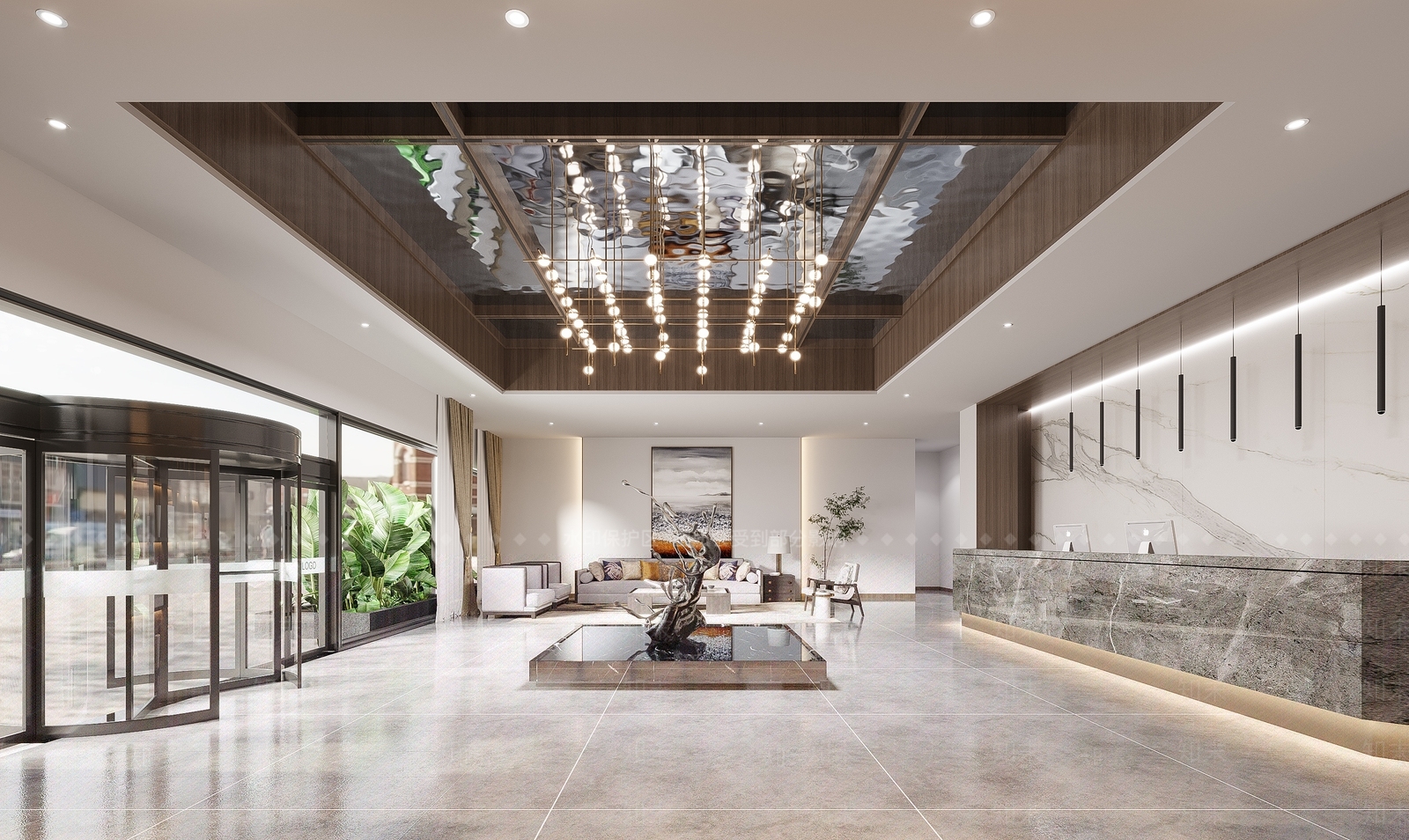 现代公司大堂3D模型下载【ID:1127181801】