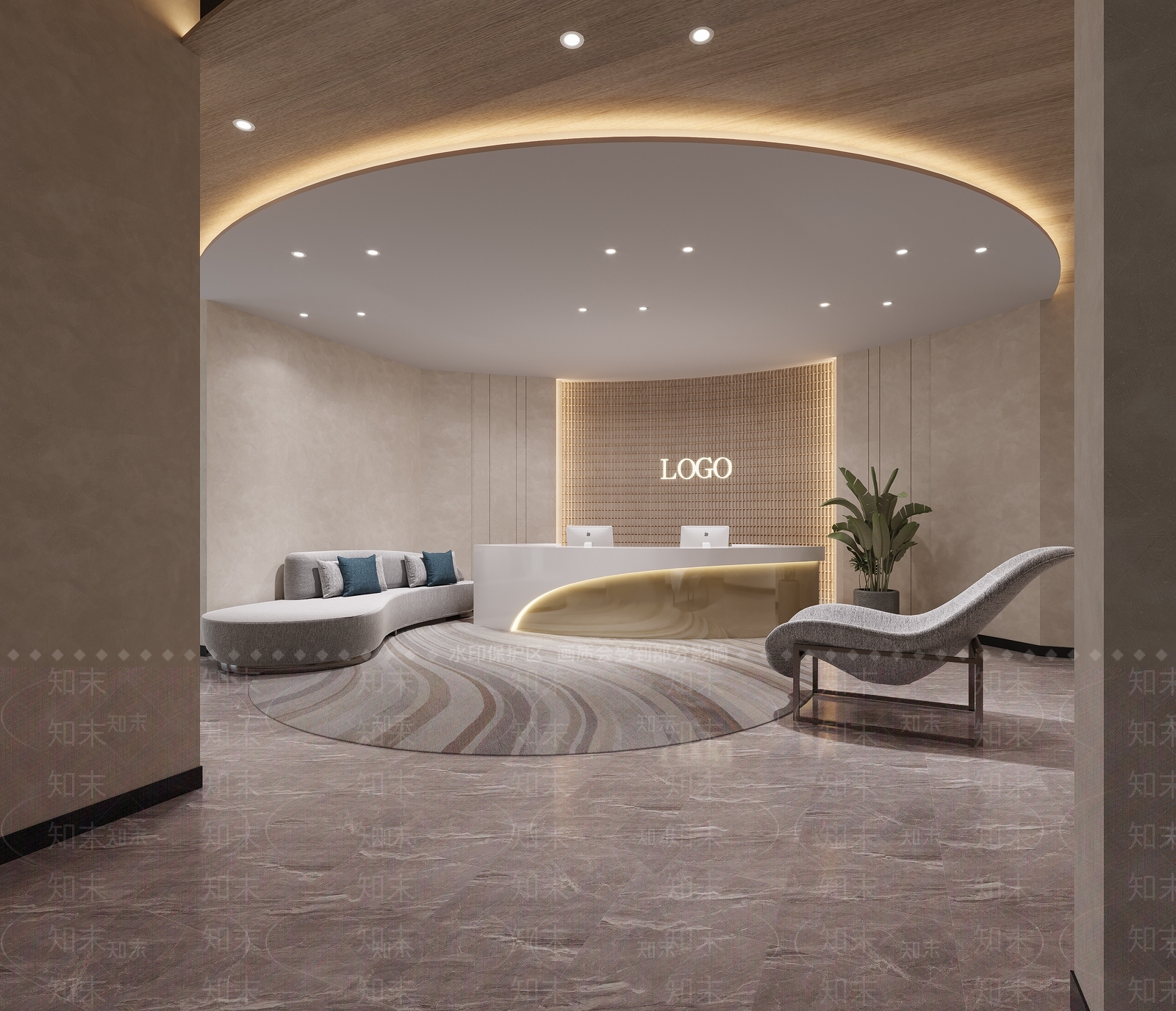 现代前台3D模型下载【ID:1127184681】