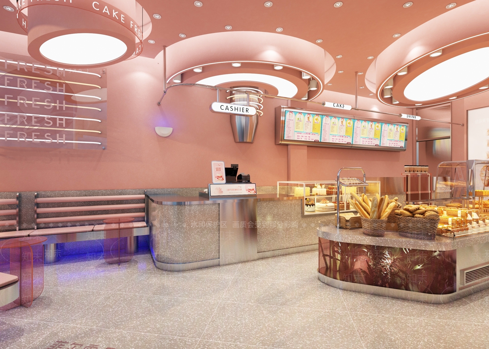 现代蛋糕店3D模型下载【ID:1127183643】