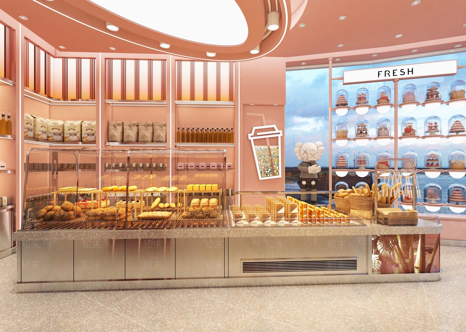 现代蛋糕店3D模型下载【ID:1127183643】