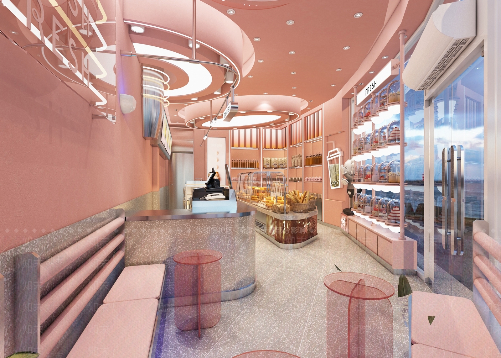 现代蛋糕店3D模型下载【ID:1127183643】