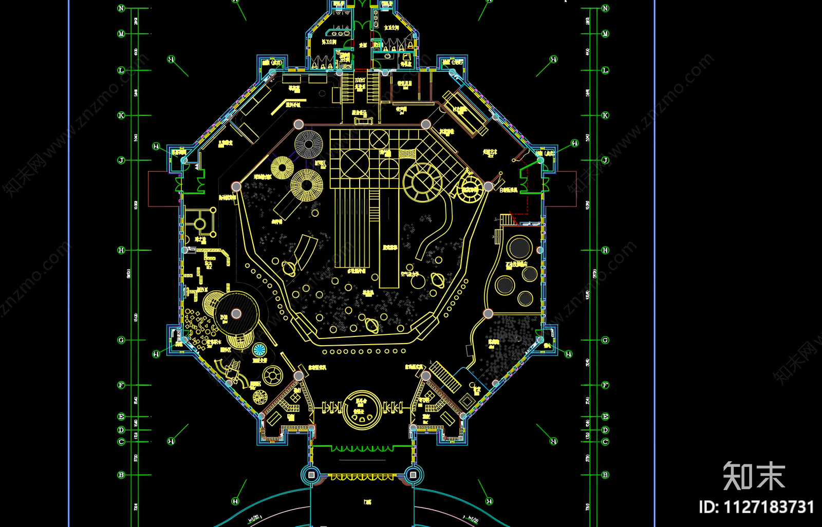 游乐城平面CAD施工图下载【ID:1127183731】