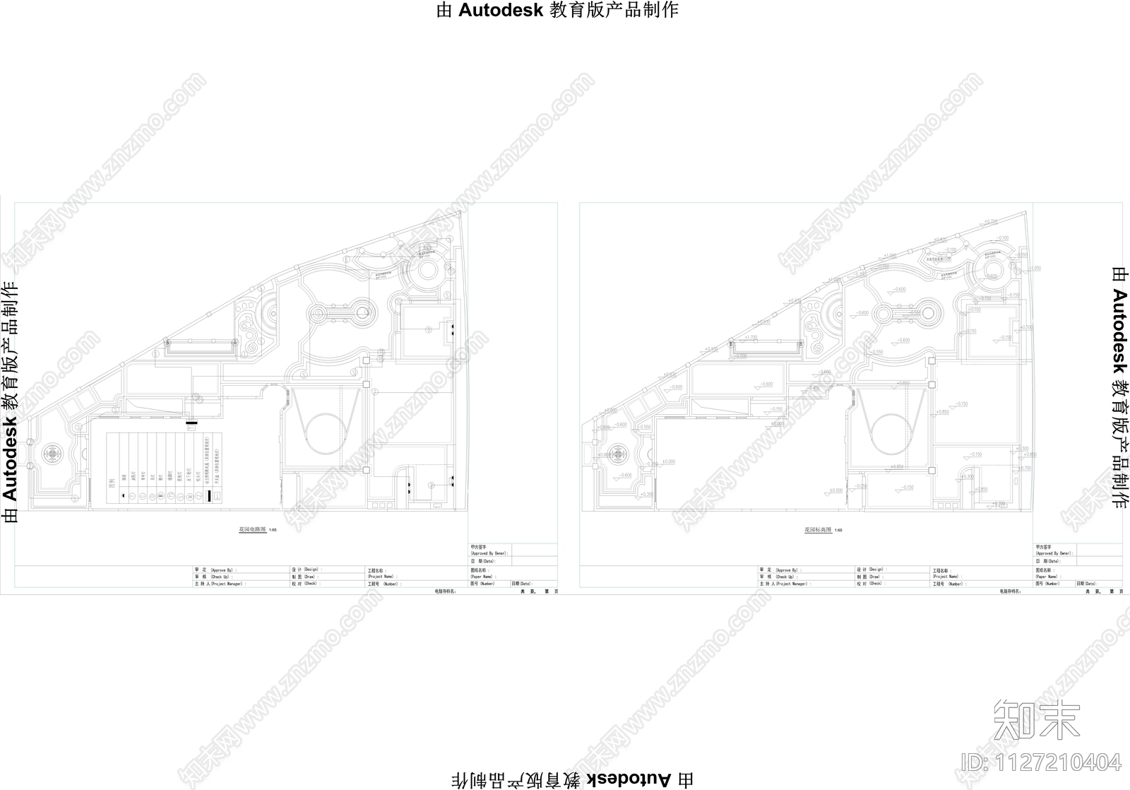 法式庭院景观cad施工图下载【ID:1127210404】