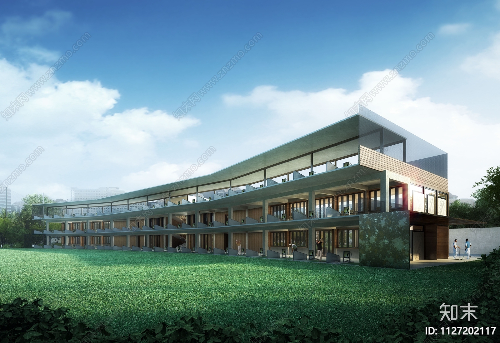 竞赛风建筑景观效果图PSD免抠贴图下载【ID:1127202117】_【知末网贴图库】