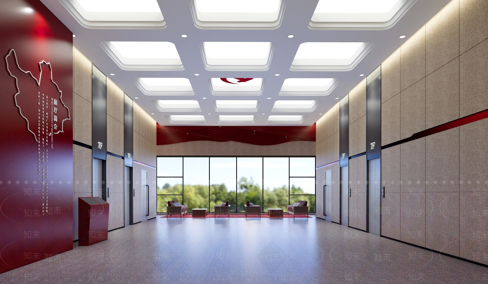 现代临时党建展厅SU模型下载【ID:1127261302】