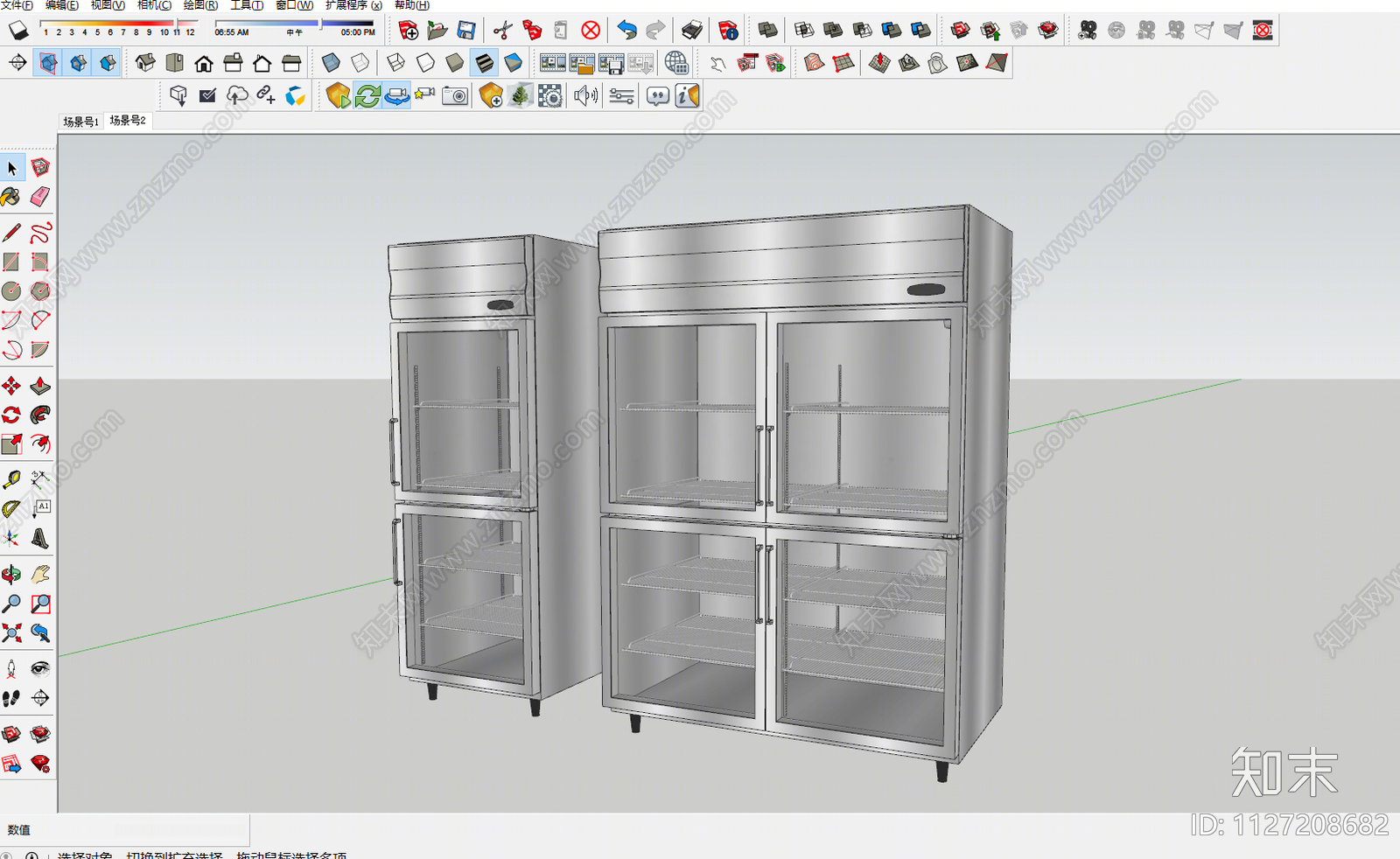 玻璃冰箱SU模型下载【ID:1127208682】
