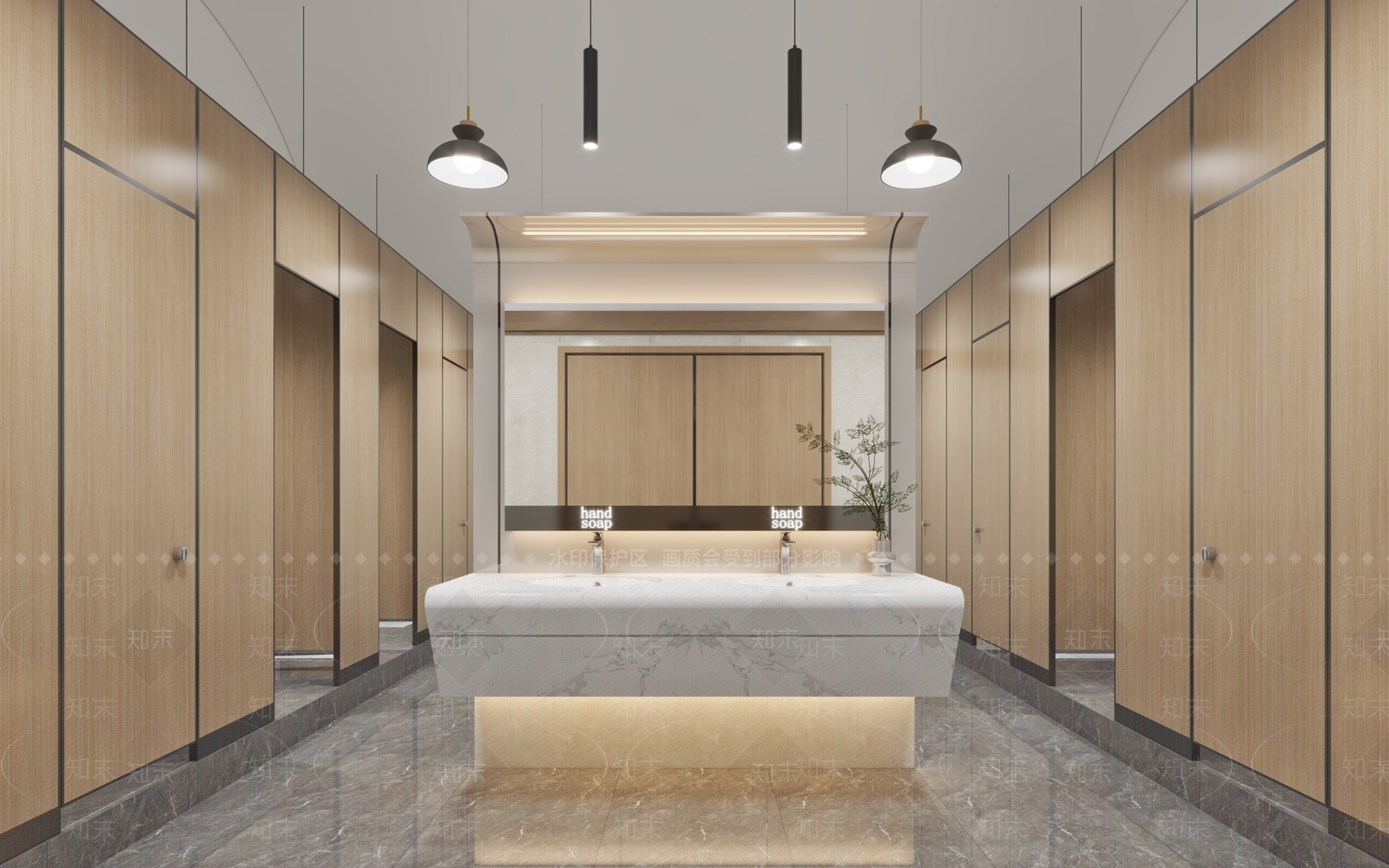 现代公共卫生间3D模型下载【ID:1127217320】