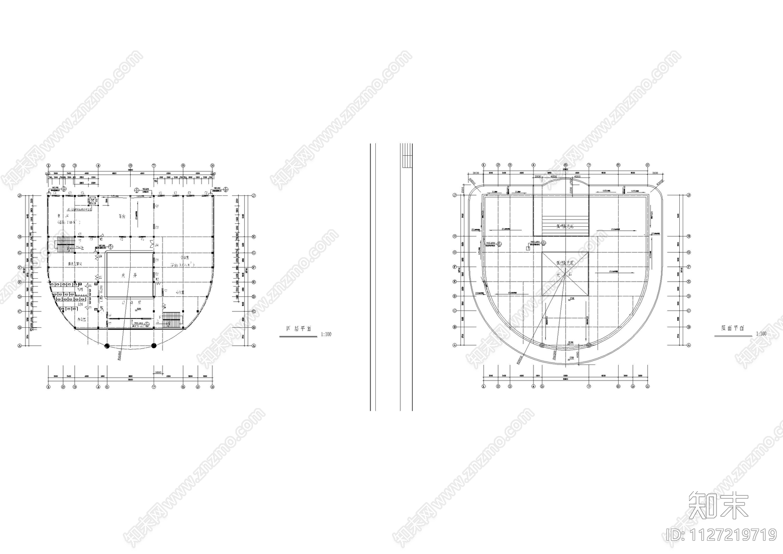 城建图书馆设计建筑方案图cad施工图下载【ID:1127219719】