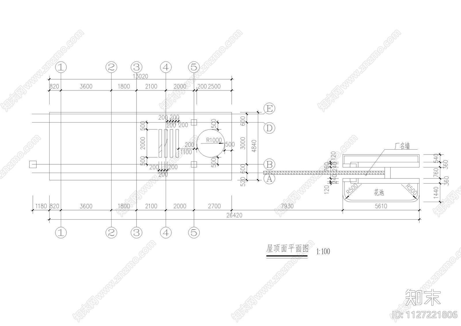 公司传达室建筑cad施工图下载【ID:1127221806】