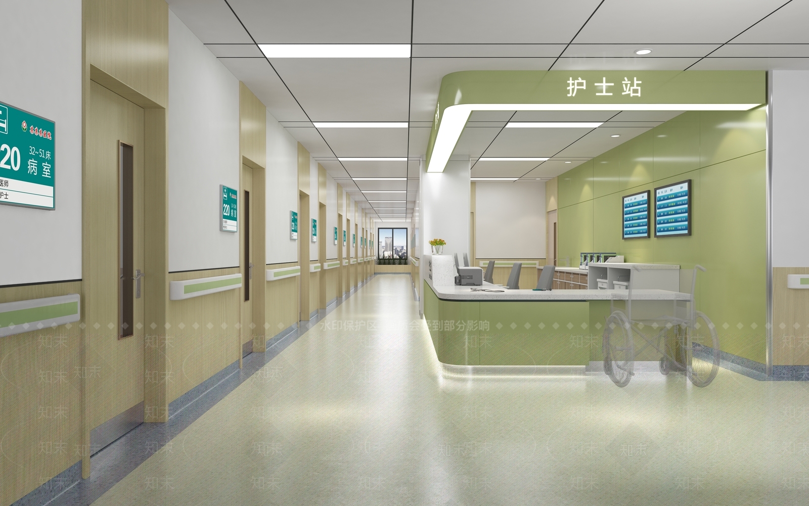 现代护士站3D模型下载【ID:1127225602】