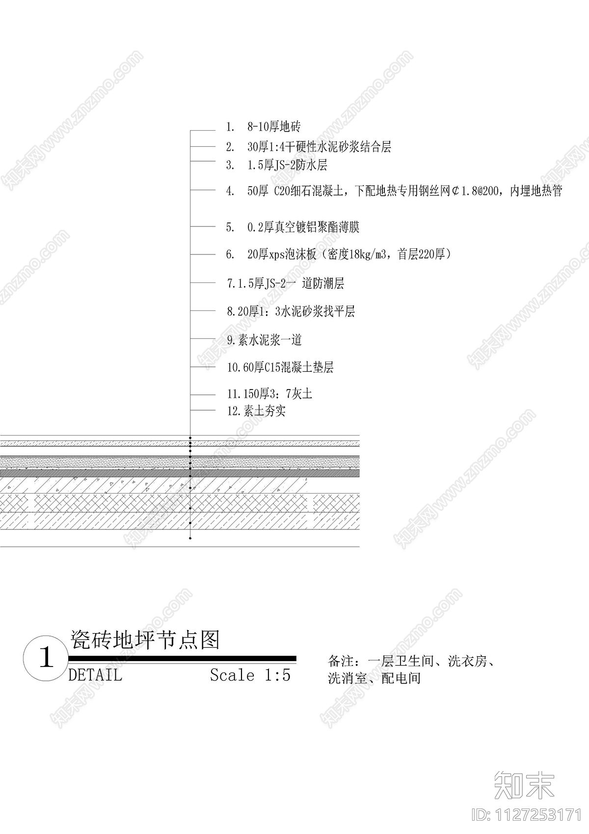 地面楼面做法节点图施工图下载【ID:1127253171】