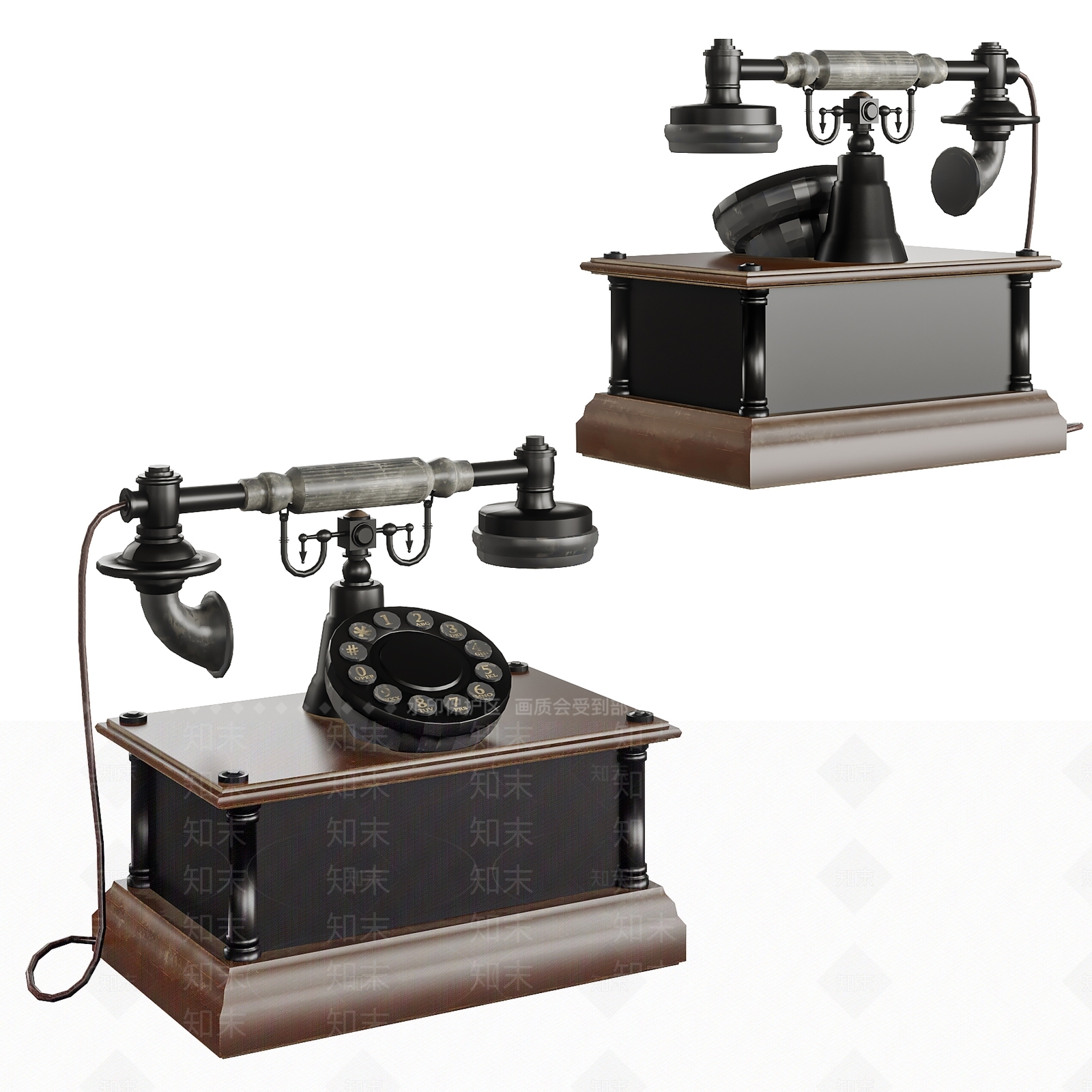 复古电话SU模型下载【ID:1127258684】