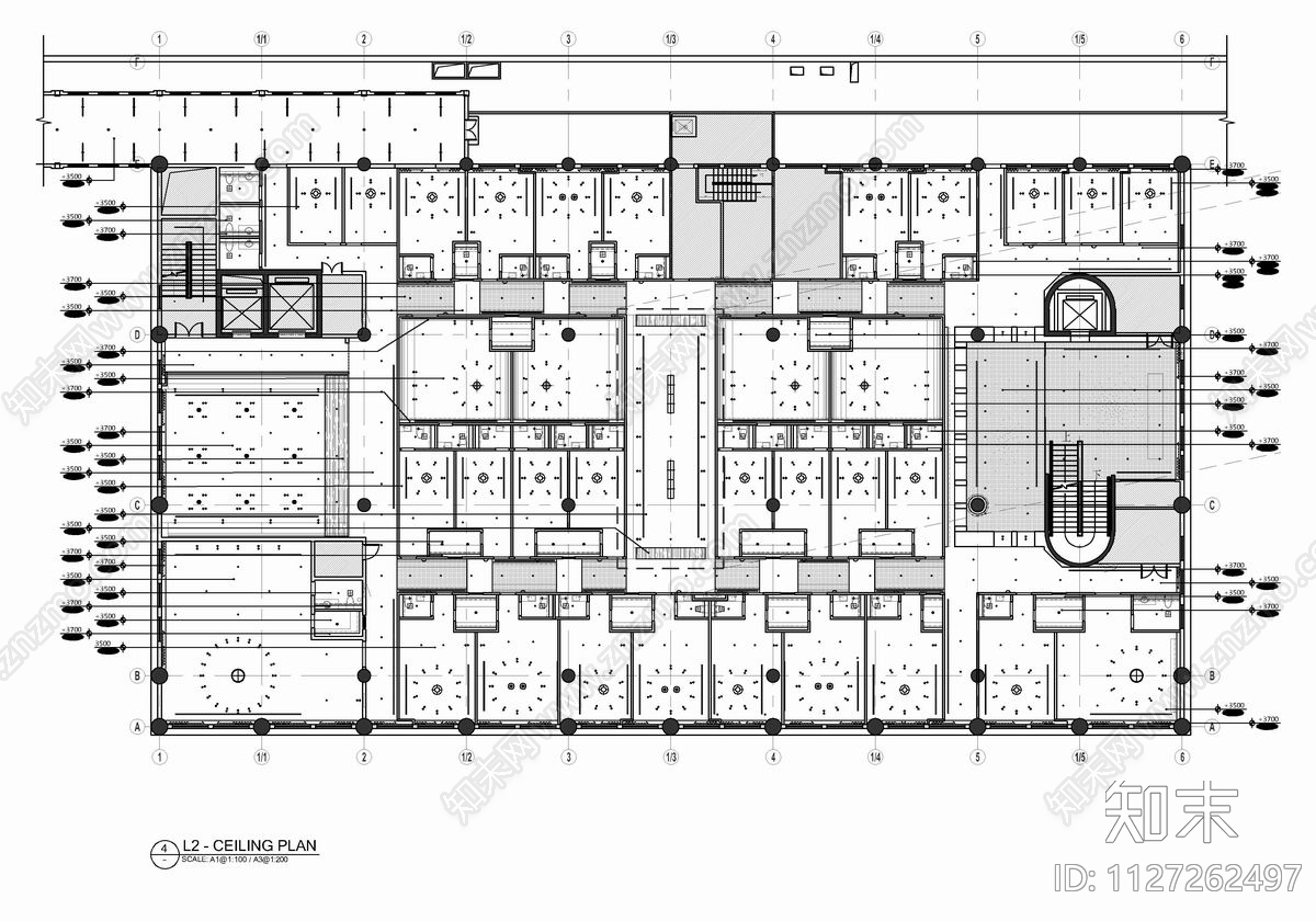 4000㎡中餐厅cad施工图下载【ID:1127262497】