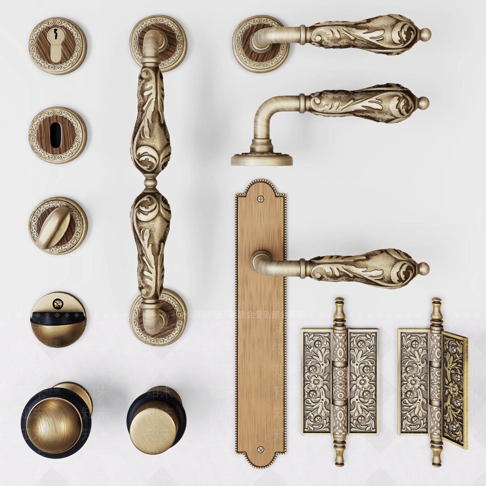 欧式门把手SU模型下载【ID:1127276426】